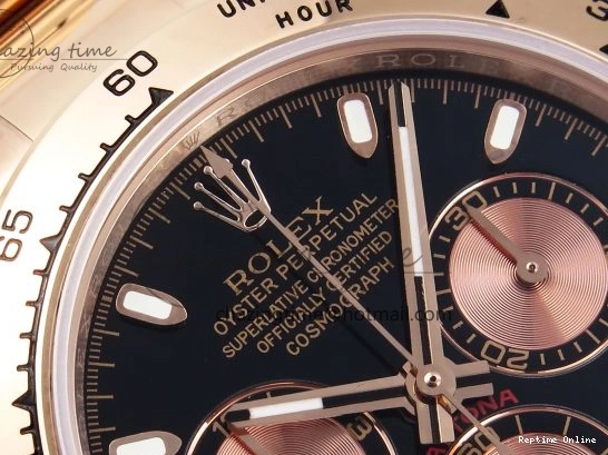 0104 DAYTONA 116505 RG OMF BEST EDITION BLACK RG DIAL ON RG BRACELET A7750 (SLIM MOVEMENT) Trendsetting 1797